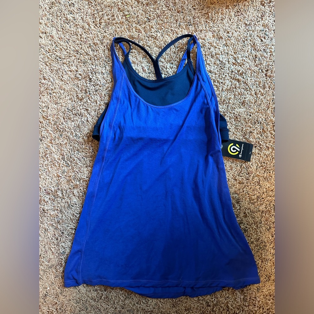 Champion tank with built in sports bra